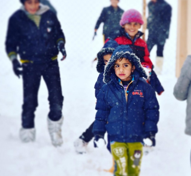 Snow day at The Refuge Initiative in Kurdistan. Photo credit: Instagram account @therefugeinitiative