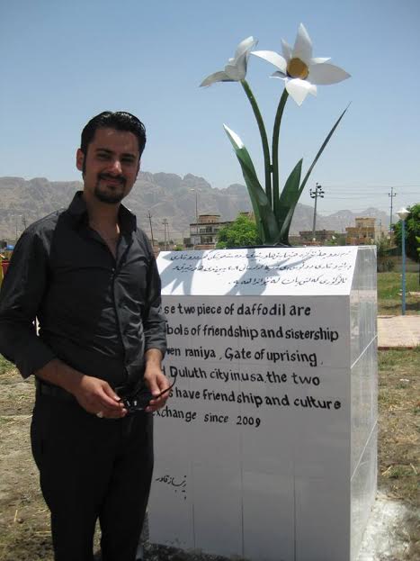 A monument to the Duluth-Rania Friendship Exchange in Kurdistan.